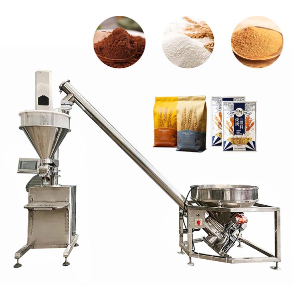 Semi-automatic screw powder filling packing machine with auger filler